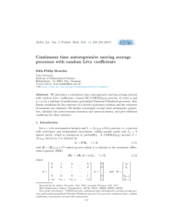 Continuous time autoregressive moving average processes