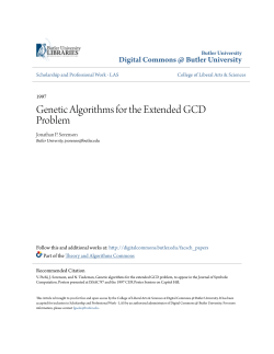 Genetic Algorithms for the Extended GCD Problem