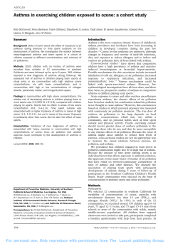 Asthma in exercising children exposed to ozone
