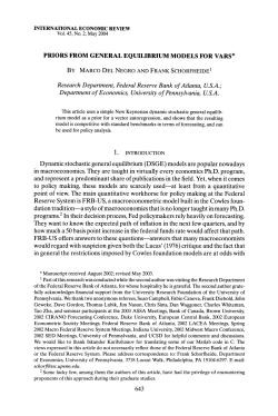 PRIORS FROM GENERAL EQUILIBRIUM MODELS FOR VARS