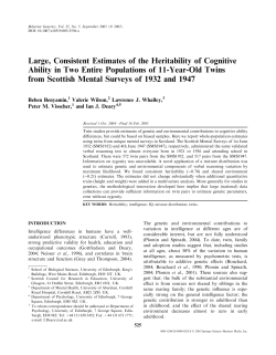 Large, Consistent Estimates of the Heritability of Cognitive Ability in