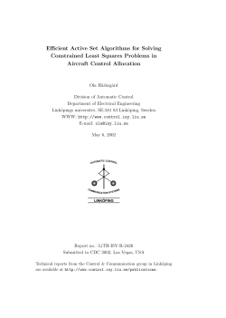 Efficient Active Set Algorithms for Solving Constrained