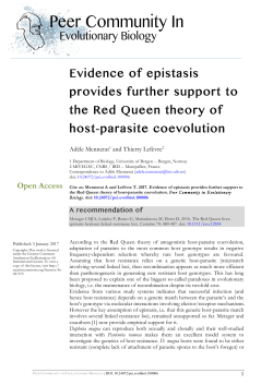 Evidence of epistasis provides further support to the