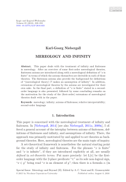 MEREOLOGY AND INFINITY
