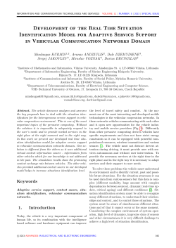Development of the Real Time Situation Identification Model for