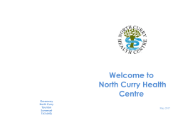 Patient Leaflet - North Curry Health Centre