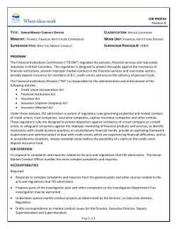 Supervisor title - BC Public Service