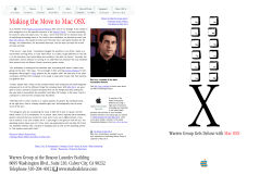 Making the Move to Mac OSX - Warren Group | Studio Deluxe
