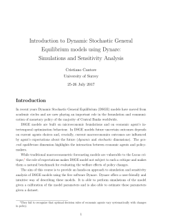 Introduction to Dynamic Stochastic General Equilibrium models