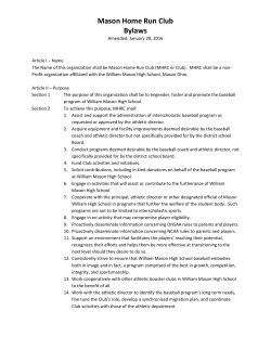 Mason Home Run Club Bylaws