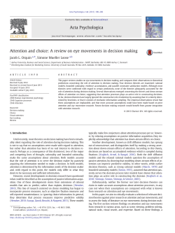 Attention and choice: A review on eye movements in decision making