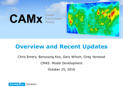 Updates in CAMx v6.3 (2016) Fractional O/PSAT Regions