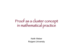 Proof as a cluster concept in mathematical practice