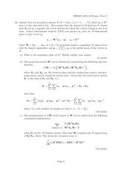 EIE6207 2015/16 Exam: Part C Q1 Assume that you are given a