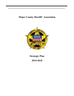 Major County Sheriffs` Association Strategic Plan 2014