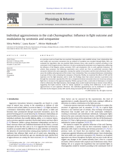 Individual aggressiveness in the crab Chasmagnathus: Influence in