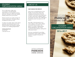 Student Organization Menu