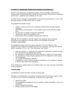 Probation Periods - University of London