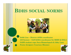 bdhs social norms - Beaver Dam Unified School District