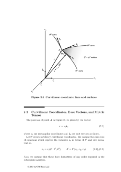 2.2 Curvilinear Coordinates, Base Vectors, and Metric Tensor