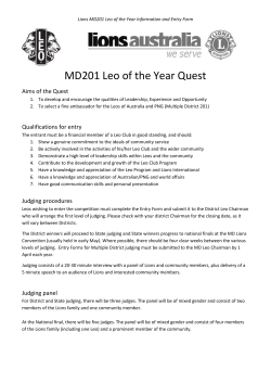 Leo Of The Year Entry Form Word version