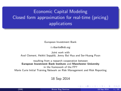 Economic Capital Modeling Closed form