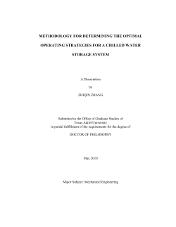 methodology for determining the optimal operating strategies for a