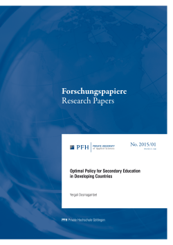 Optimal Policy for Secondary Education in Developing Countries