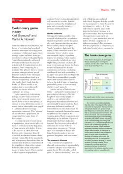 Evolutionary Game Theory