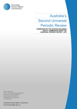 Australia`s Second Universal Periodic Review