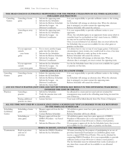 HMHA Ice Utilization Policy THE HEAD COACH IS ULTIMATELY