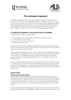 necessary existence - A Level Philosophy