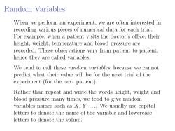 Random Variables