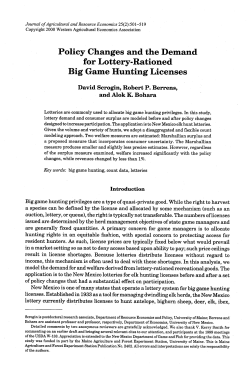 Policy Changes and the Demand for Lottery