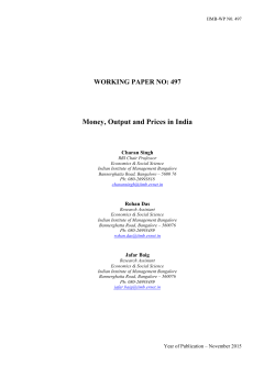 Money, Output and Prices in India