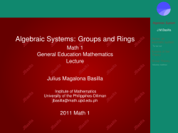 Groups and Rings - Institute of Mathematics