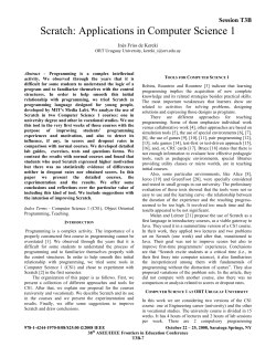 Scratch: Applications in Computer Science 1