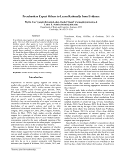 Preschoolers Expect Others to Learn Rationally from Evidence