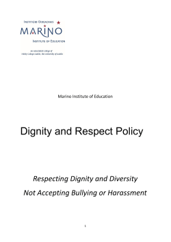 Dignity and Respect Policy - Marino Institute of Education