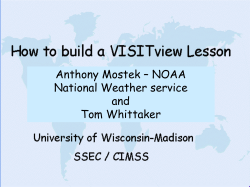 How to build a VISITview Lession
