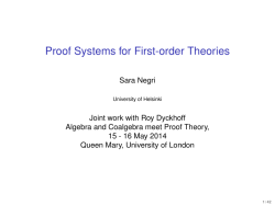 Proof Systems for First-order Theories