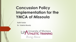 Concussion Policy Implementation for the YMCA of Missoula