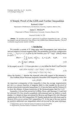 A Simple Proof of the GHS and Further Inequalities