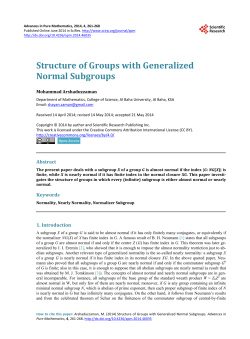 Structure of Groups with Generalized Normal Subgroups