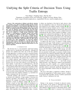 Unifying the Split Criteria of Decision Trees Using Tsallis