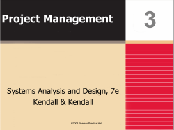 Chapter 3 Determining Feasibility and managing analysis and