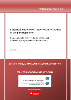Empirical evidence on imperfect information in the parking market