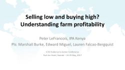 Selling low and buying high. Understanding farm profitability