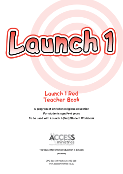 Launch 1 Red Teacher Book - Fairness In Religions In School