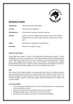 Assistant Coach - Mid Beds Swim Squad